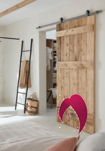Une porte coulissante pour un style industriel et nature à la fois
