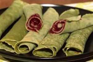 Recette de crêpes colorées au thé matcha
