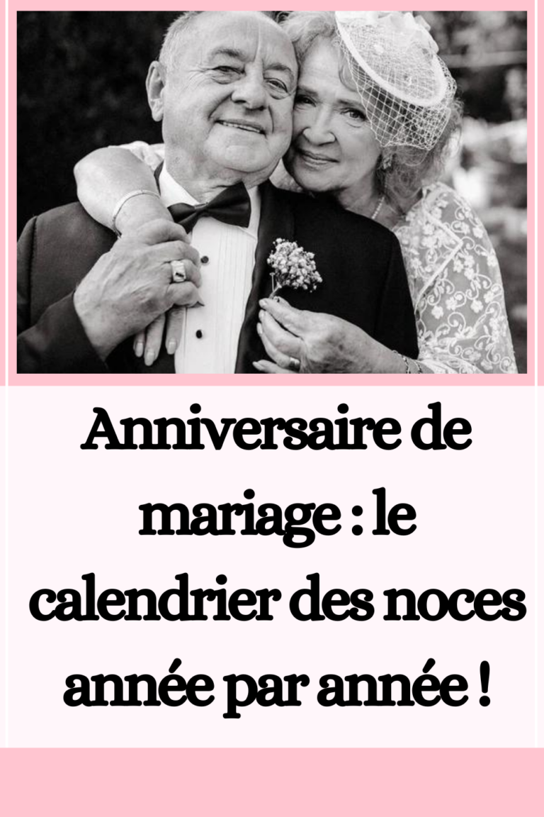 Anniversaire de mariage calendrier de noces, significations