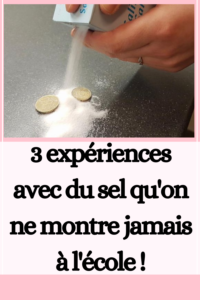3 expériences avec du sel