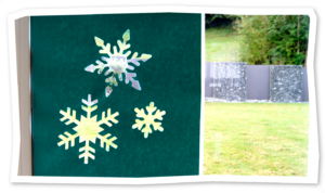 Des flocons pour décorer la fenêtre