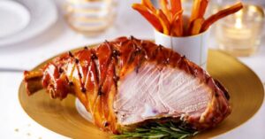 Jambon de Noël, frites de patate douce