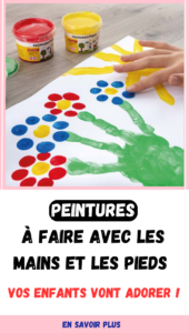 Des peintures à faire avec les mains et les pieds