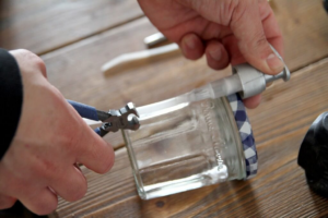 un bocal en verre