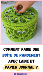 Comment faire une boîte de rangement avec laine et papier journal