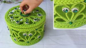 Comment faire une boîte de rangement avec laine et papier journal