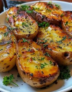 Pommes de Terre à l'Ail et au Beurre au Four