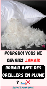 dormir avec des oreillers en plume