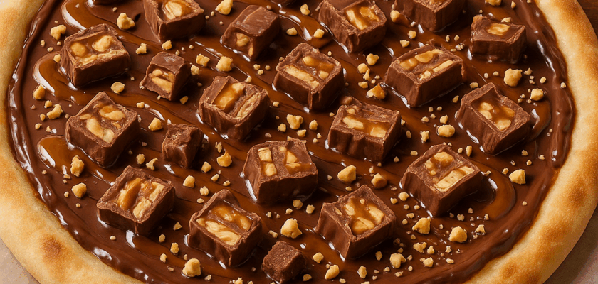 🍫 Recette de Pizza Sucrée au Chocolat, Caramel et Snickers