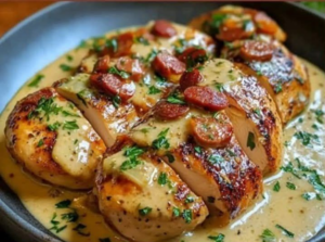 Aiguillettes de Poulet en Sauce Crémeuse au Chorizo simple