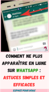 Ne Plus Apparaître en Ligne sur WhatsApp