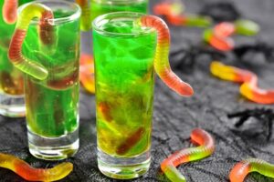 des vers en gelée pour Halloween