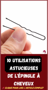10 Utilisations Astucieuses de l'Épingle à Cheveux