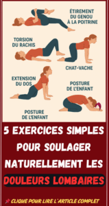 5 exercices simples pour soulager naturellement les douleurs lombaires