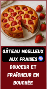 Gâteau Moelleux aux Fraises