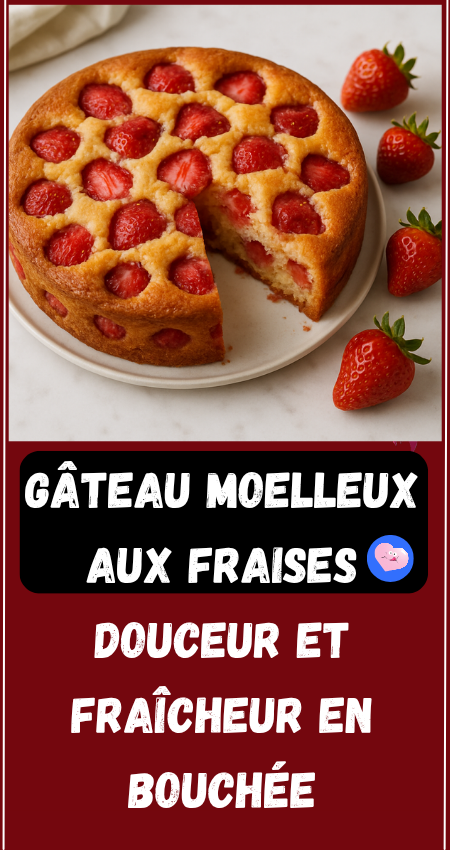 Gâteau Moelleux aux Fraises