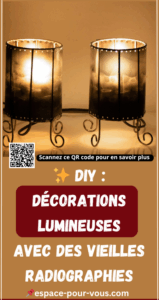 Décorations lumineuses avec des vieilles radiographies