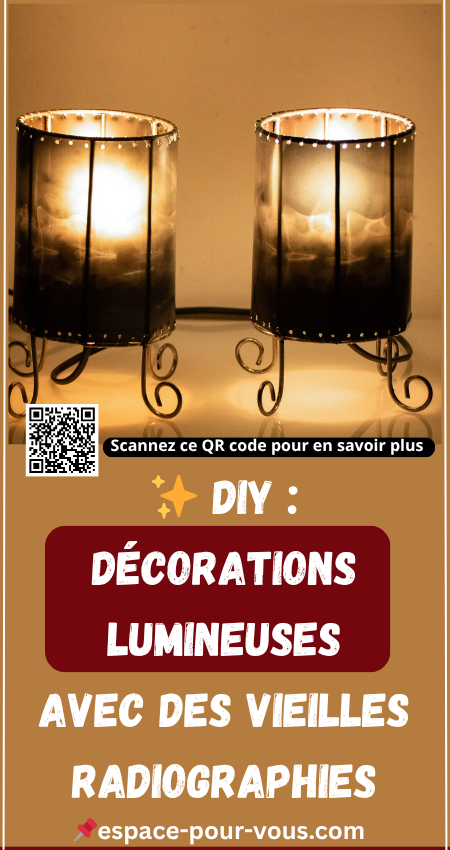 Décorations lumineuses avec des vieilles radiographies