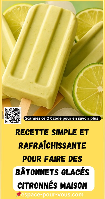  bâtonnets glacés citronnés maison