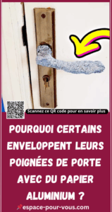 Enveloppent Leurs Poignées De Porte Avec Du Papier Aluminium