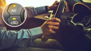 le bouton de recirculation d’air