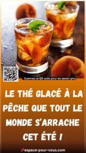 Thé glacé à la pêche