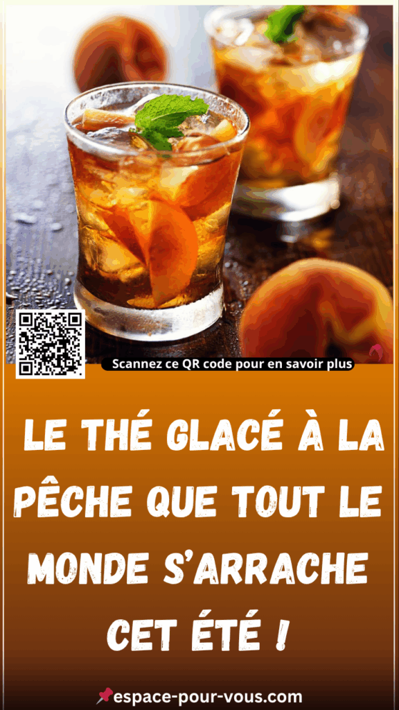 Thé glacé à la pêche