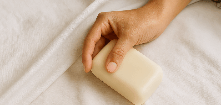 savon sous draps