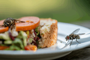 Mouches autour de la table