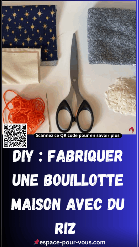 bouillotte maison avec du riz pour main