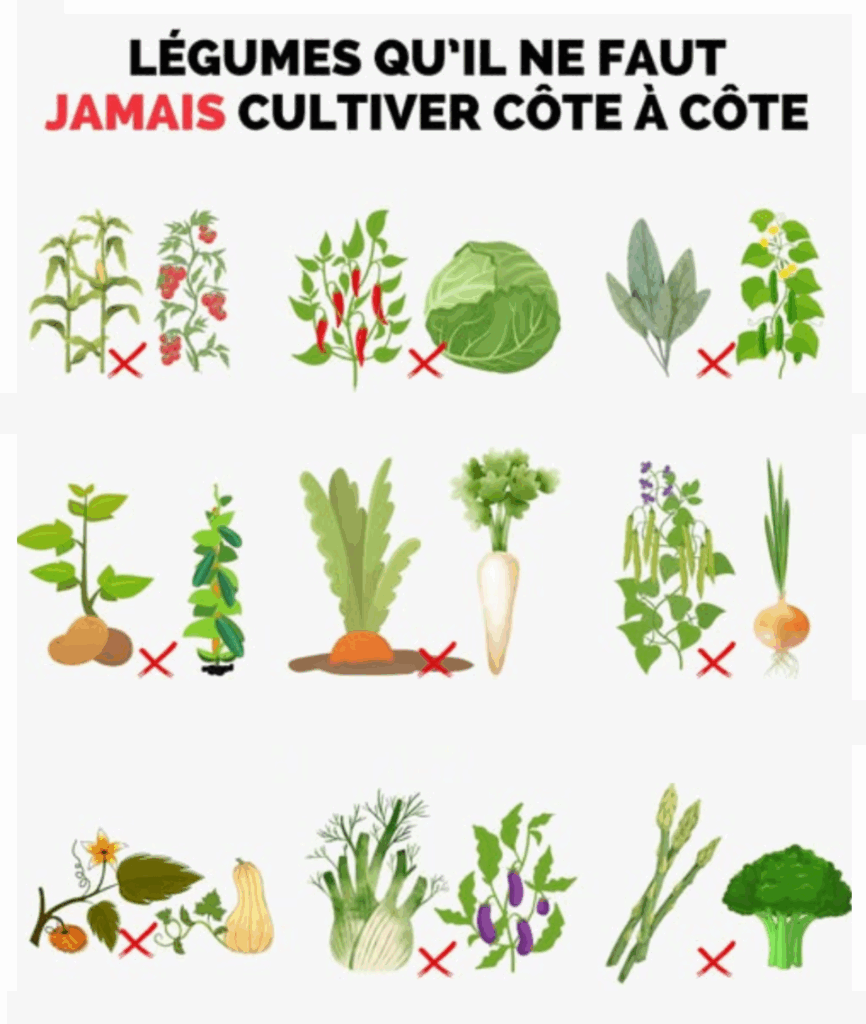 Ces légumes à ne pas cultiver côte à côte