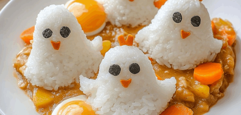 Des petits poussins de riz qui égayent l’assiette