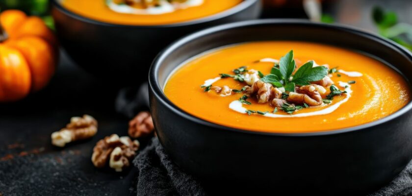 Soupe de courge au gingembre et graines : un dîner anti-inflammatoire