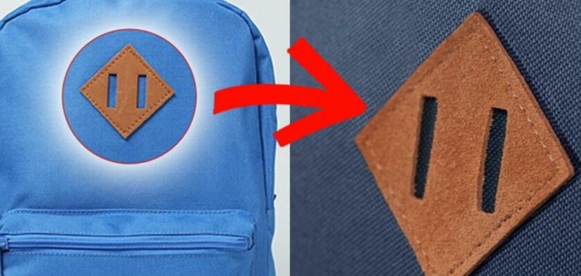 losange sur ton sac à dos