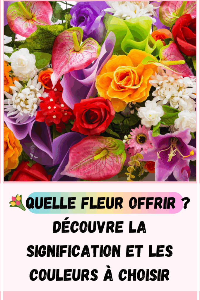 La signification des fleurs et leurs couleurs 