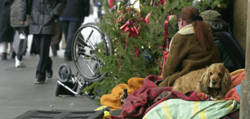 Noël envers des sans-abris.