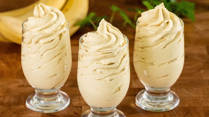 Mousse de banane onctueuse en 5 minutes – sans sucre ni farine
