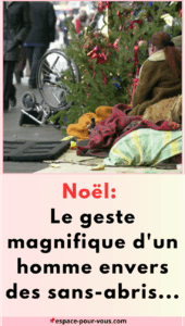 Noël envers des sans-abris.