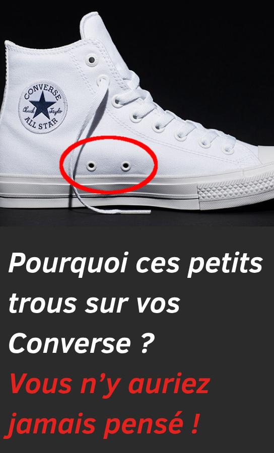 Pourquoi ces petits trous sur vos Converse