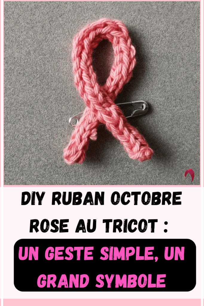 DIY Ruban Octobre Rose au tricot :