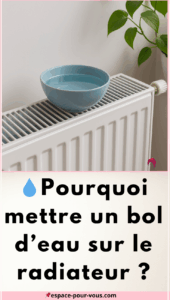 Pourquoi mettre un bol d’eau sur le radiateur