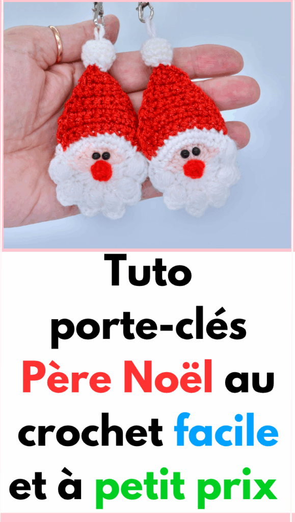 porte-clés Père Noël au crochet
