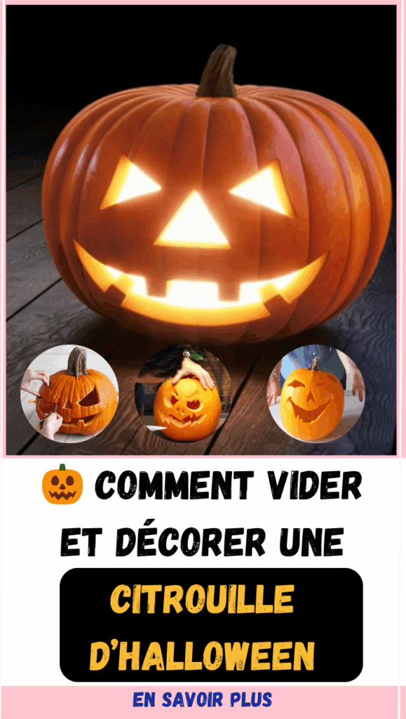  vider et décorer une citrouille d’Halloween