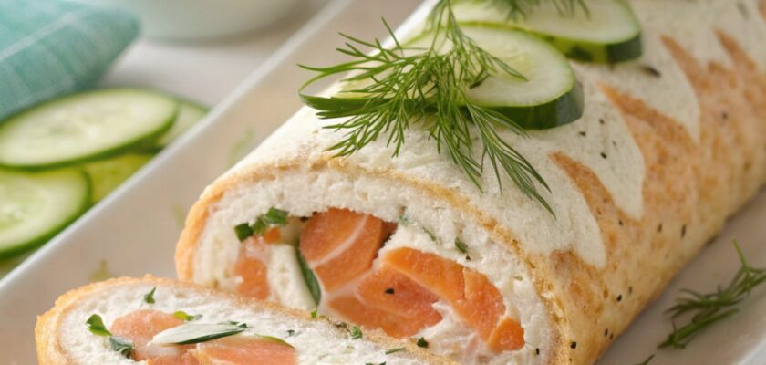 Bûche Salée Saumon Fumé & Fromage Frais