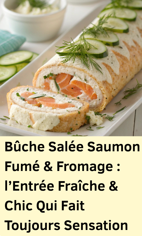 Bûche Salée Saumon Fumé & Fromage Frais 