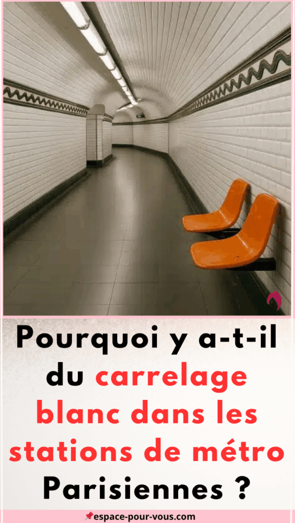 Carrelage blanc dans les stations de métro Parisiennes