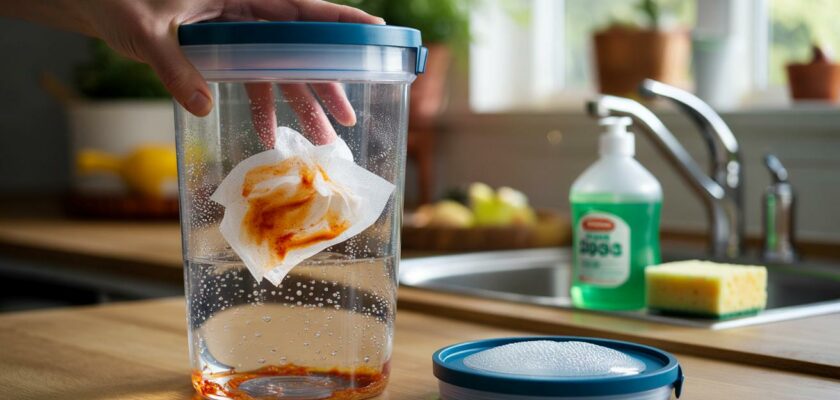 enlever Les taches sur vos Tupperware