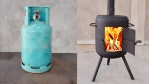 Fabriquer un poêle à bois avec deux bouteilles de gaz