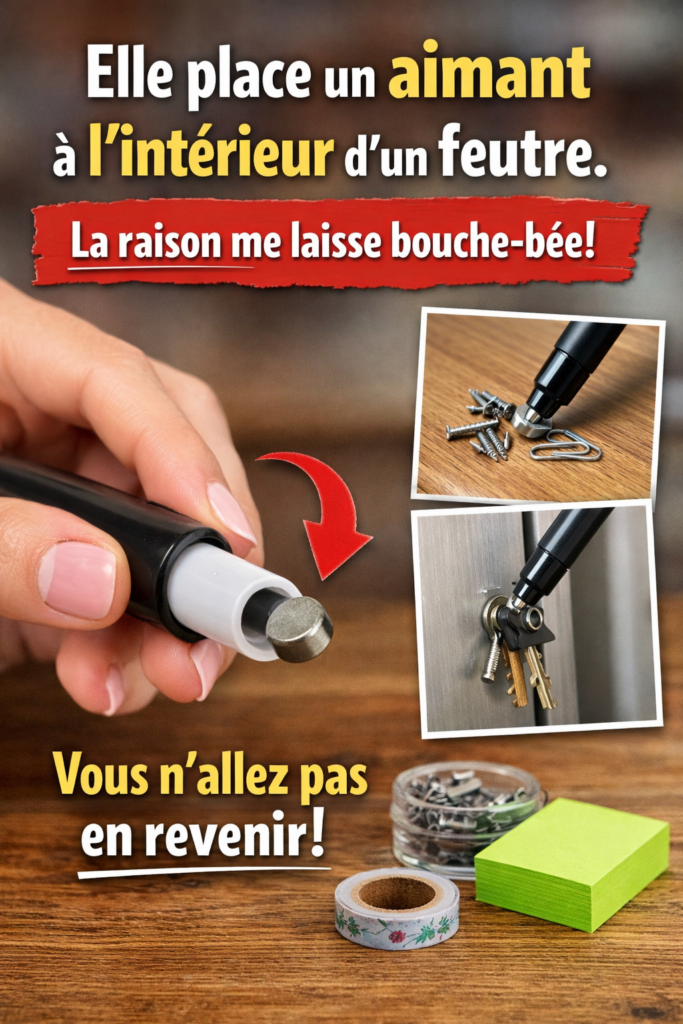 aimant à l’intérieur d’un feutre