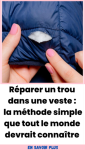 Réparer un trou dans une veste